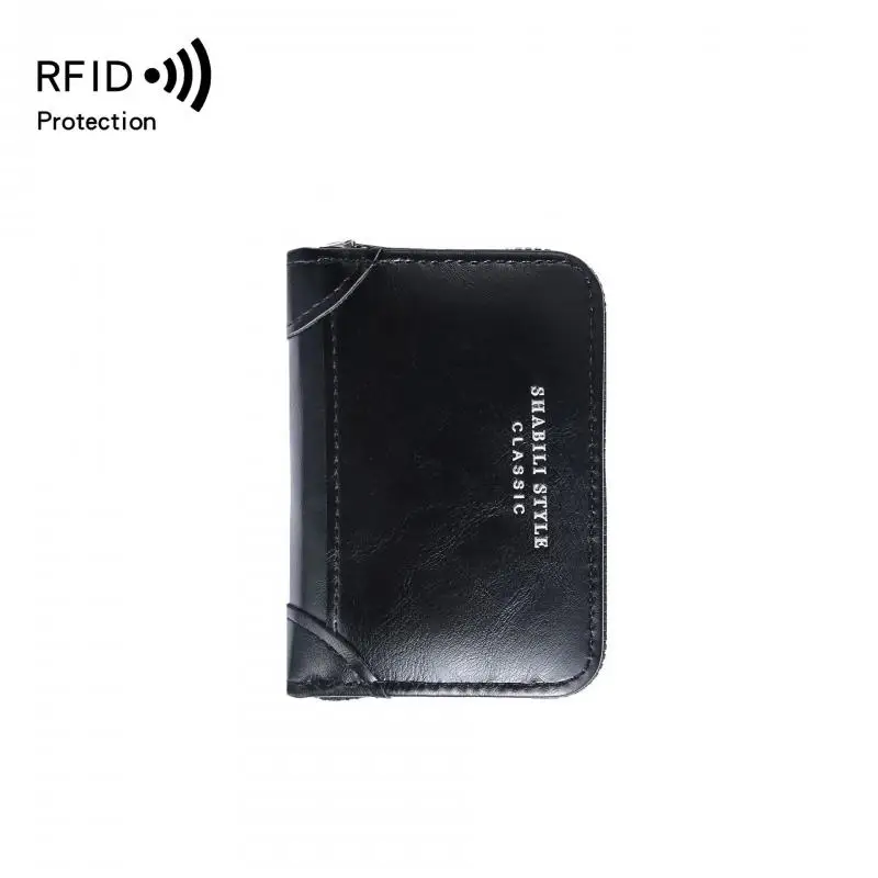 

High quality unisex Korean classic retro card bag compact and ultra-thin anti magnetic bank card niche ID card holder