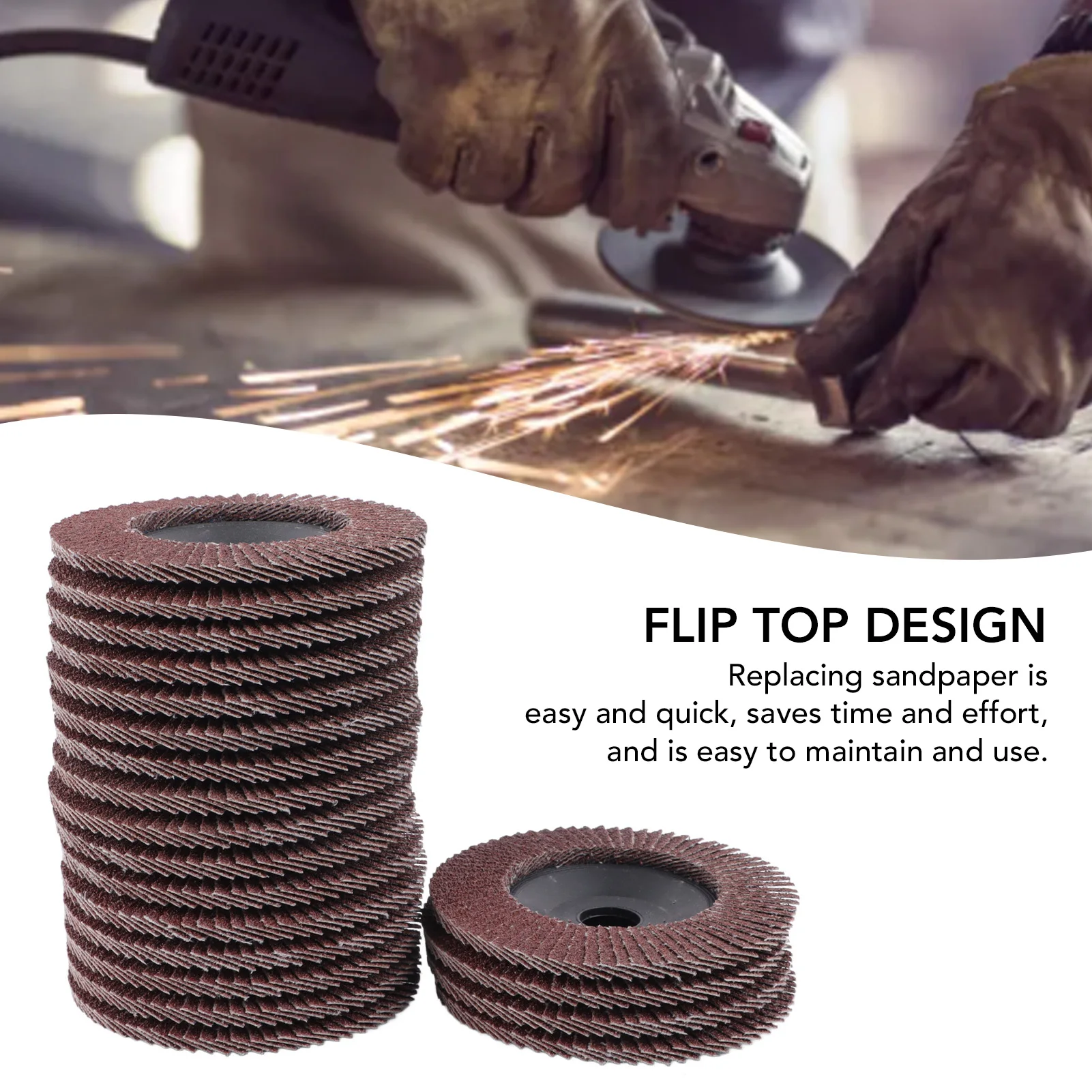 

20PCS Sandpaper Flap Discs 80 Grit 100x16mm Flat Flap Discs Abrasive Grinding Wheel Flap Discs Set Flat Flap Discs Grinding Disc