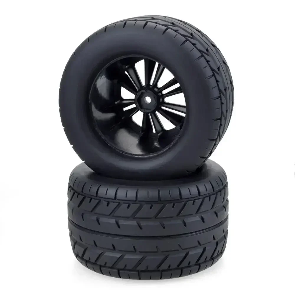 115mm Rubber Tire Wheel Tyre Rim Hub 12mm Hex for 1/10 Monster Car RC Off-road Buggy Model Truck Redcat HPI Traxxas Savage Xs