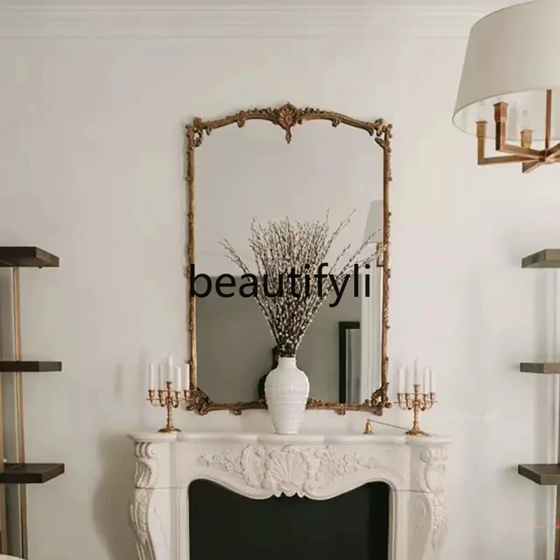

French retro makeup mirror dresser home bathroom mirror smart big mirror1184