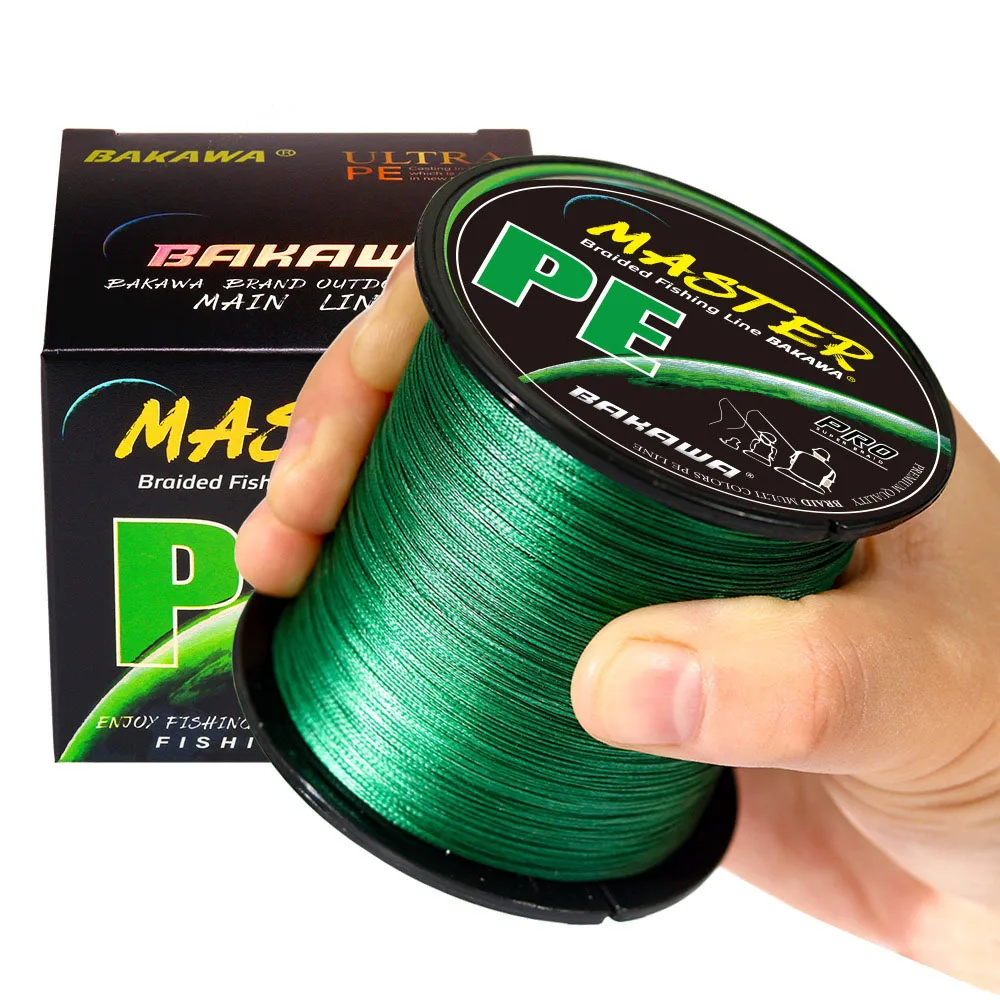 BAKAWA 300M 100M 500M 1000M 12 Strands Braided Fishing Line 100% PE Wire Multifilament Japanese 25-120LB Carp Weaves Saltwate