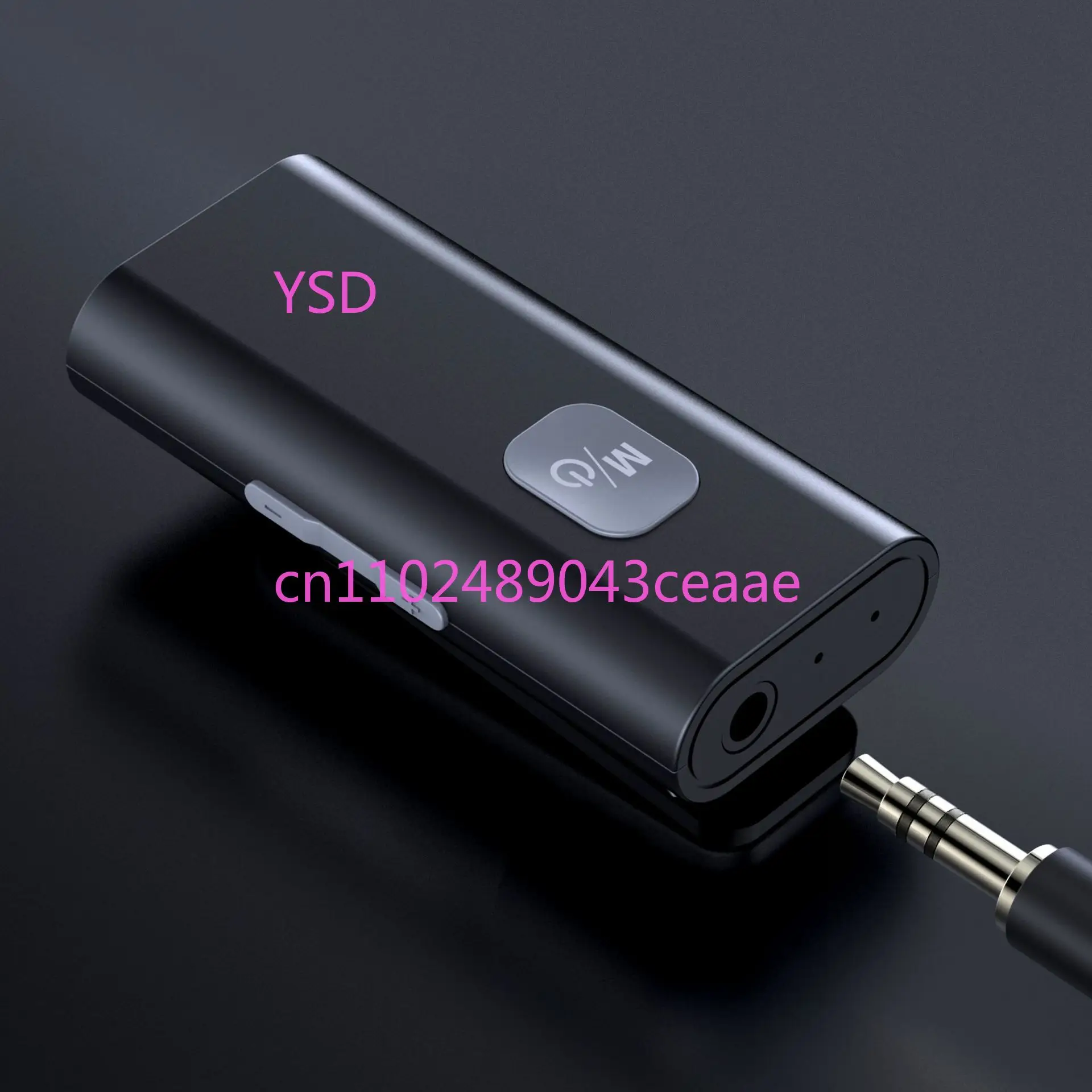 SR11 Lavalier Clip Bluetooth 5.0 Audio Receiver Car AUX Wireless Adapter TF Card MP3 Player Long Standby Time