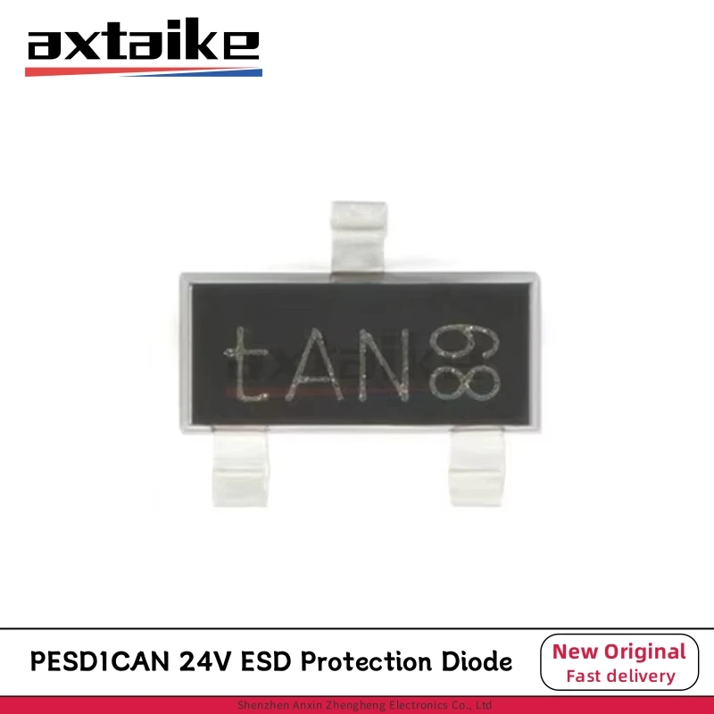 

50PCS PESD1CAN TAN WAN SOT-23 PESD1CAN,215 Two-Way 24V SMD CAN Bus ESD Protection Diode