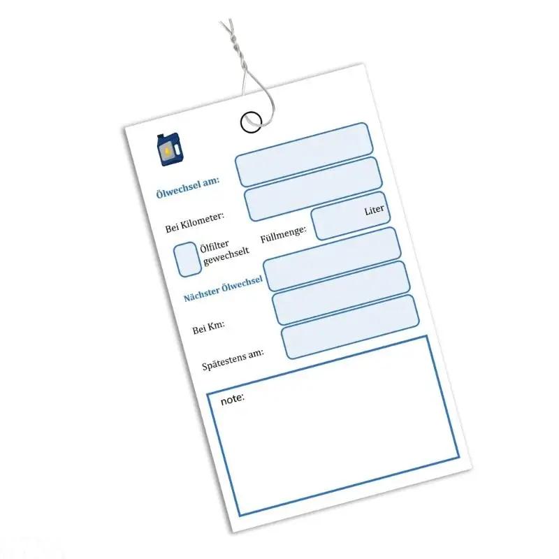 G7NA Vehicle Service Reminder Labels 100Pcs Featuring Inspection Checklist