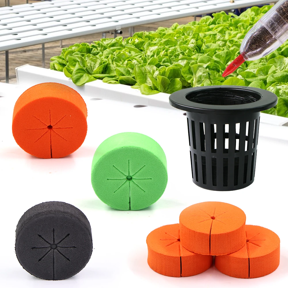 10PCS Hydroponic Plant Cotton Planting Collars Eva Foam Sponge for Indoor Growing System Root Planting Supplies Gardening Tool