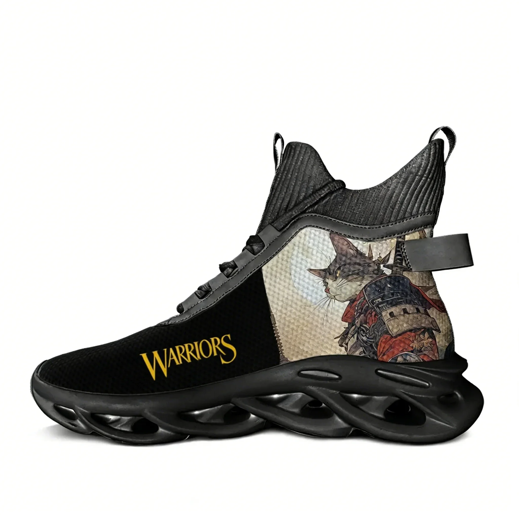 

Кроссовки Cat Warrior High Top Flats для мужчин, женщин и подростков, спортивная обувь высокого качества, кроссовки на шнуровке, сетчатая обувь, обувь на заказ