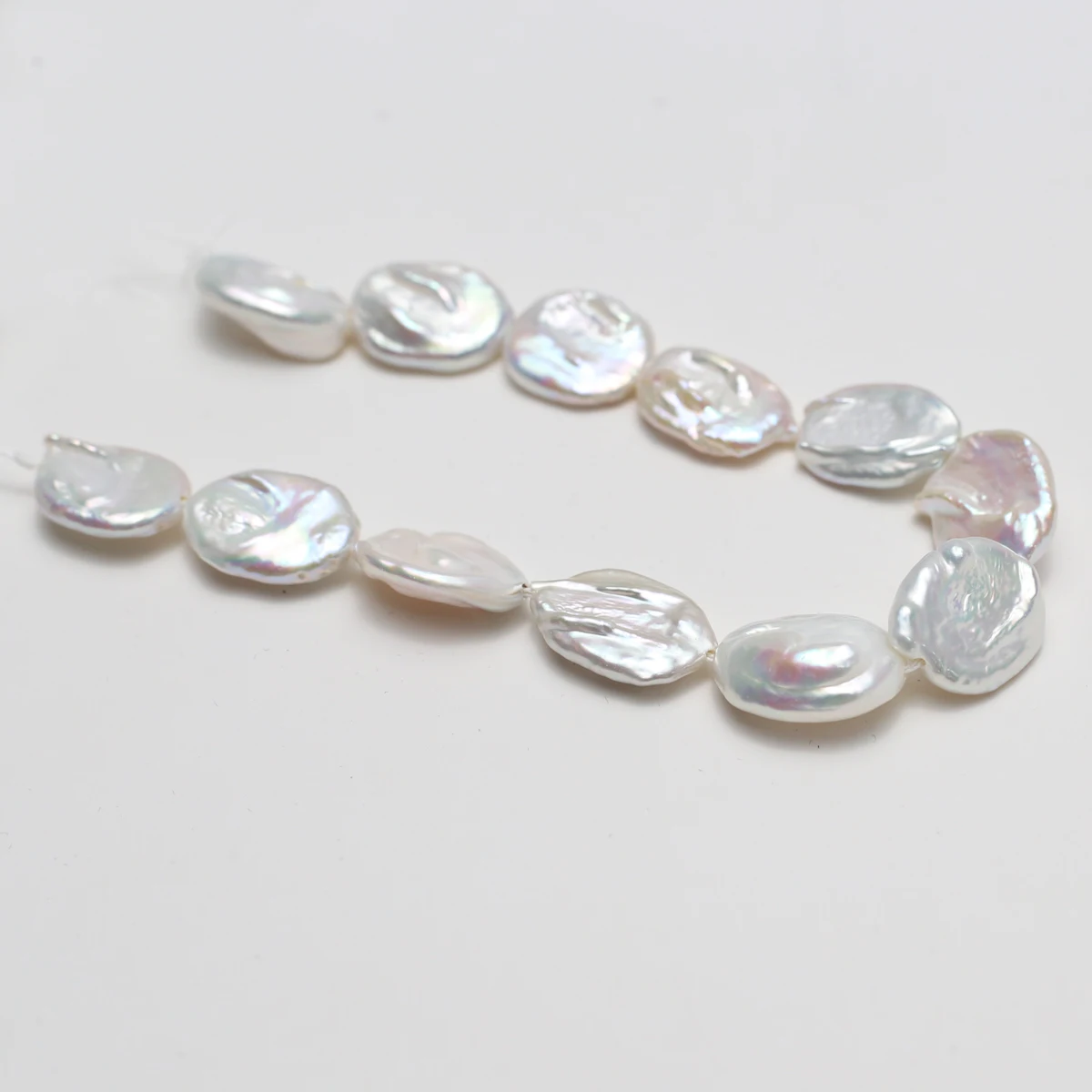 White Pearl Natural Freshwater Rectangle Pearl 12x16mm For Jewelry Making DIY Necklace Earrings Bracelet Accessory Length 18cm