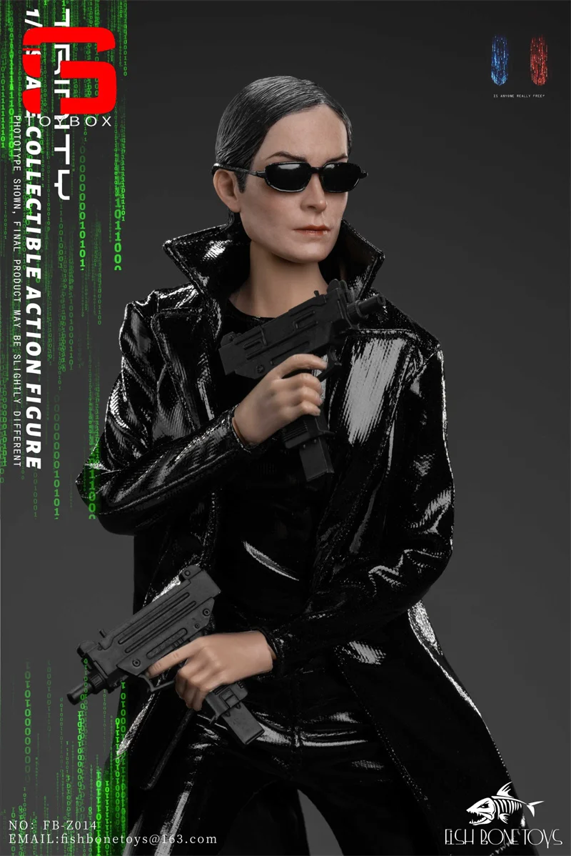 PESCE BONETOYS FB-Z019 1/6 Trinity Carrie-Anne Moss Action Figure 12 '' Soldato Femminile Figurine Modello Set Completo Giocattolo