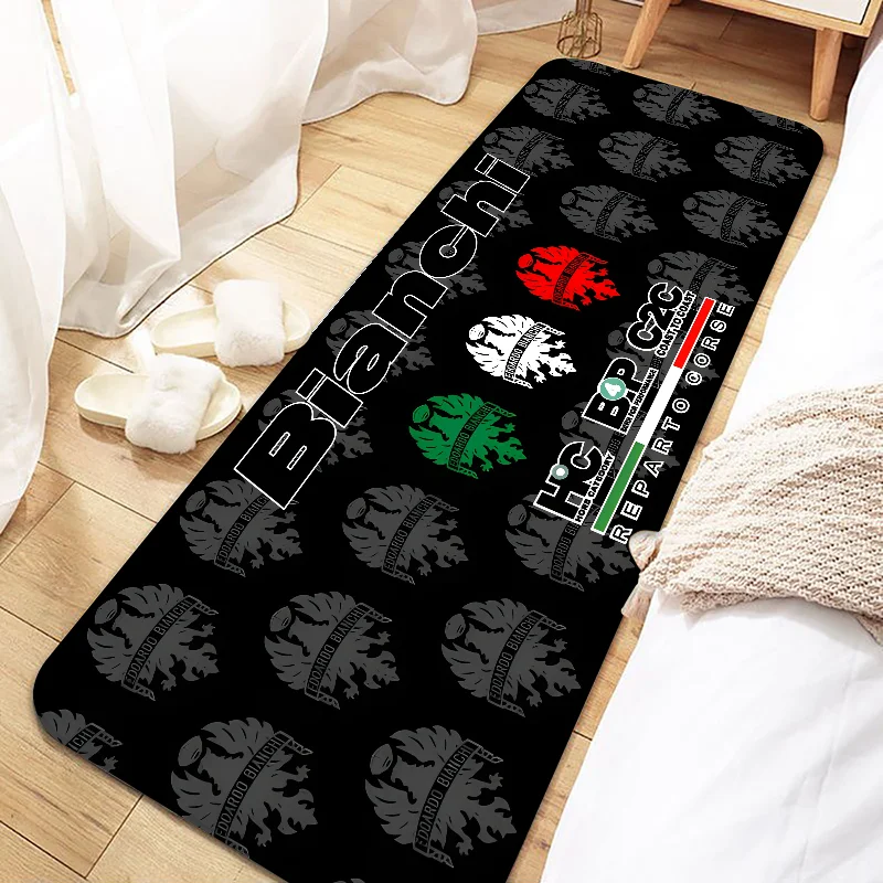 Bianchi Bikers Door Mat Entrance Non-slip Doormat Washable Kitchen Carpet Living Room Hallway Rugs Bathroom Bath Door Mats