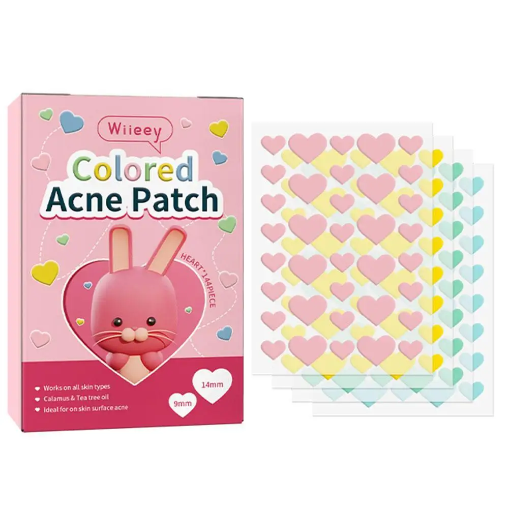 Parche antienvejecimiento en forma de corazón, Parche de granos, reparación suave, Control de aceite, corrector de acné, cuidado Facial calmante, 3