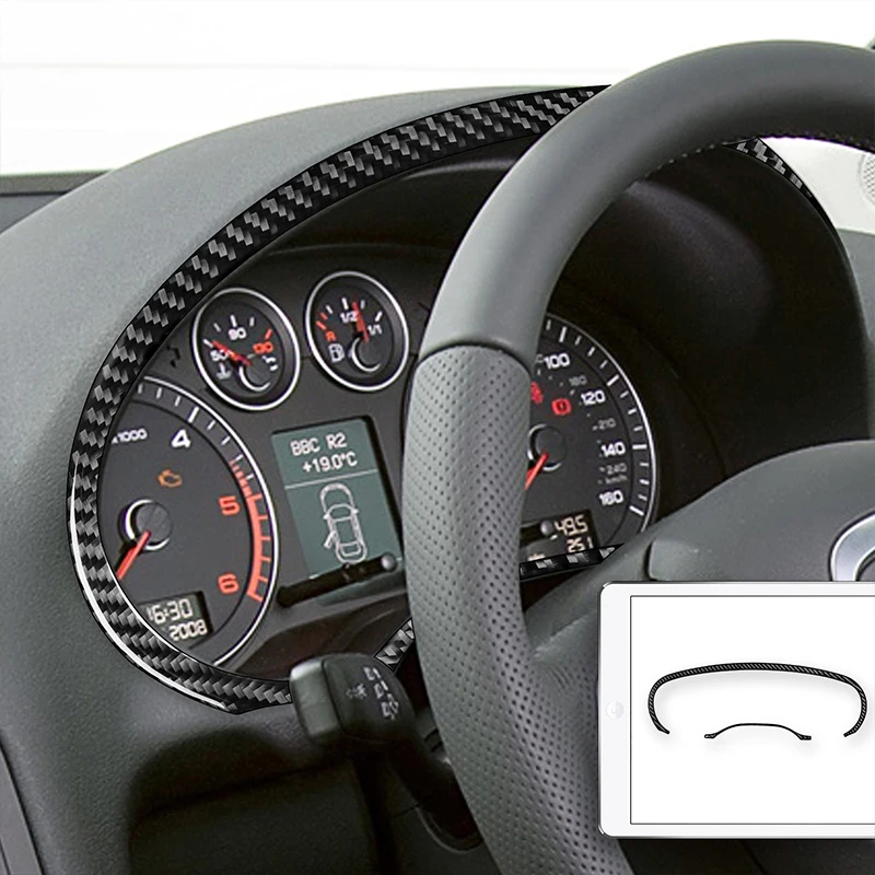 For Audi A3 S3 8P 2006 2007 Carbon Fiber Car Interior Accessories Center Control Panel Dashboard Gear Shift Cup Holder Sticker