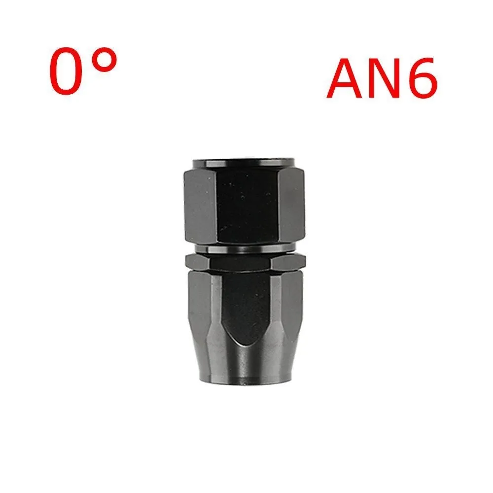 1 stück AN4/6/810/12 Gerade 0 °/45 °/90 °/180 ° Grad aluminium Swivel Schlauch End Fitting Adapter Öl Kraftstoff Linie NPT STECKER Schwarz