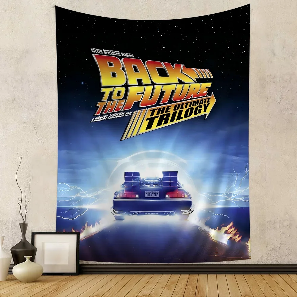 Movie Back To The Future Trilogy Anime Tapestry Hanging Tarot Hippie Wall Rugs Dorm Home Decor