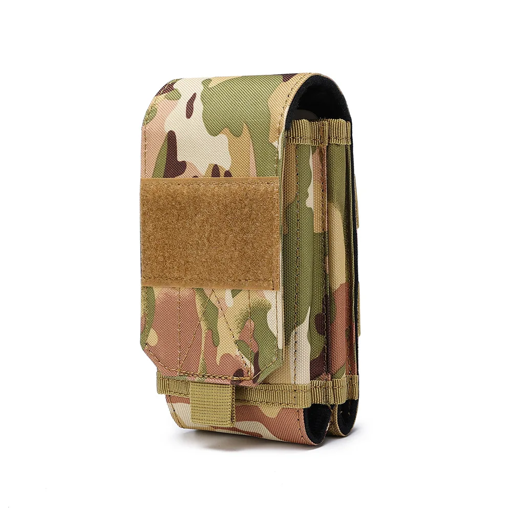 single layer/double-layer 7 inch Waist Phone Pouch Double Molle Sytsem Cellephone Bag Outdoor Cigarette Pouch Outdoor Tool Bag