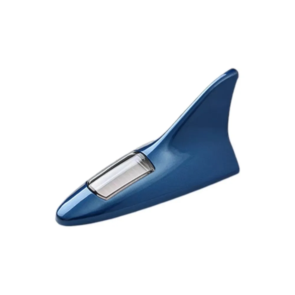 Solar Energy Charging Car Shark Fin Antenna Strobe Flash Mode 8 Light Effects LED Warning Light 4 Light Colors Energy Saving