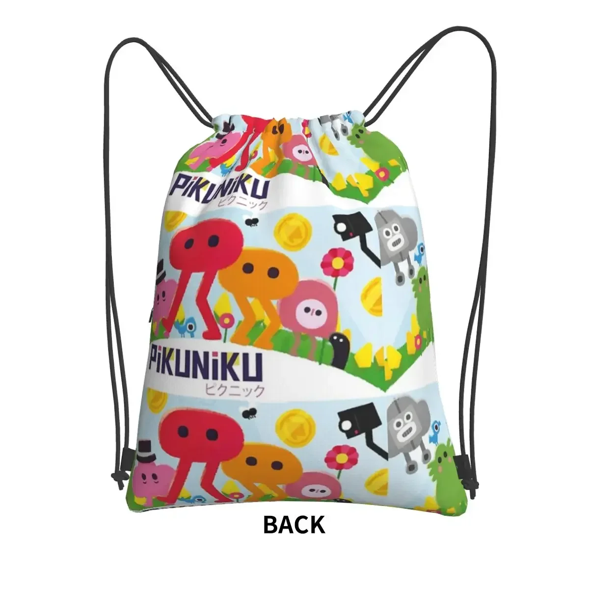 Pikuniku Portable Backpacks Drawstring Bag Fashion Drawstring Bundle Pocket Book Bags For School Students