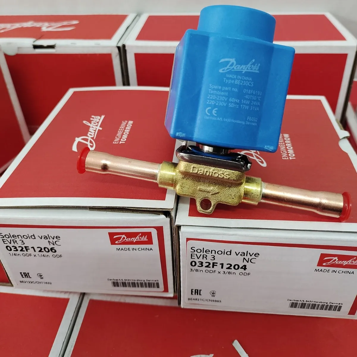 Danfoss solenoid valve L cold storage air conditioner freezer DANFOSSS EVR3 032F1206 032F1204