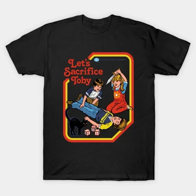 

Let's Sacrifice Toby. Retro Game Illustration Printed T-Shirt 100% Cotton O-Neck Short Sleeve Casual Mens T-shirt Size S-3XL