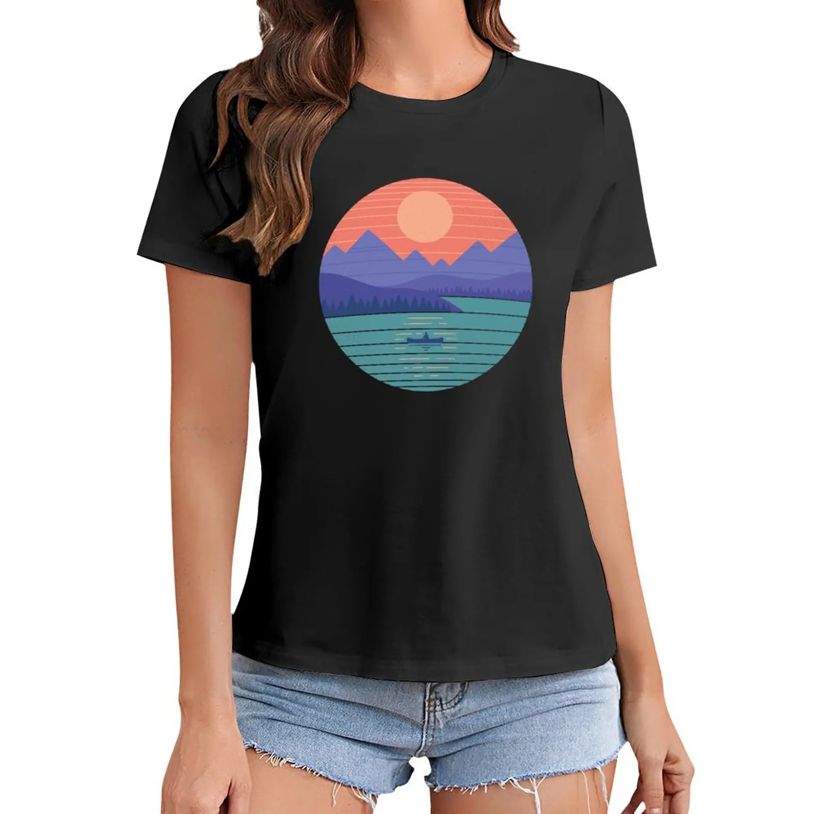 

Peaceful Reflection T-Shirt cute clothes customs design your own tight shirts for Women