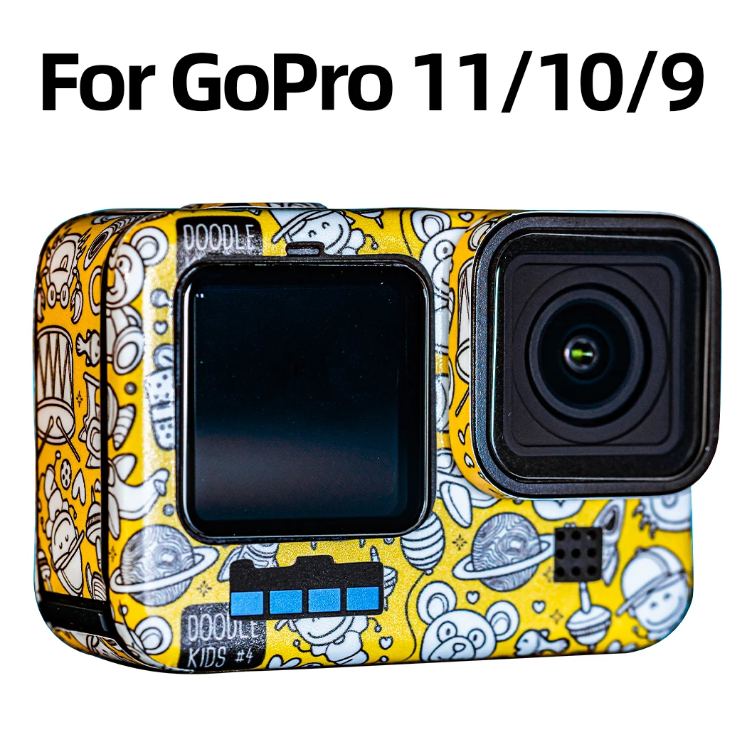 Dla GoPro 11/10/9 - Niestandardowe naklejki, folia ochronna, wodoodporne, odporne na zarysowania, dekoracyjne akcesoria do aparatu