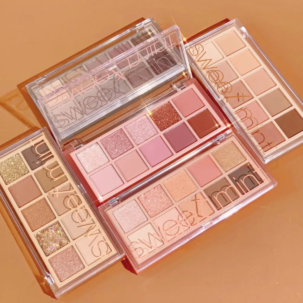 New 10 Color Eye Shadow Palette Lasting Waterproof Diamond Eyeshadow Shiny Sequins Pearly Shimmer Matte Shadow Beauty