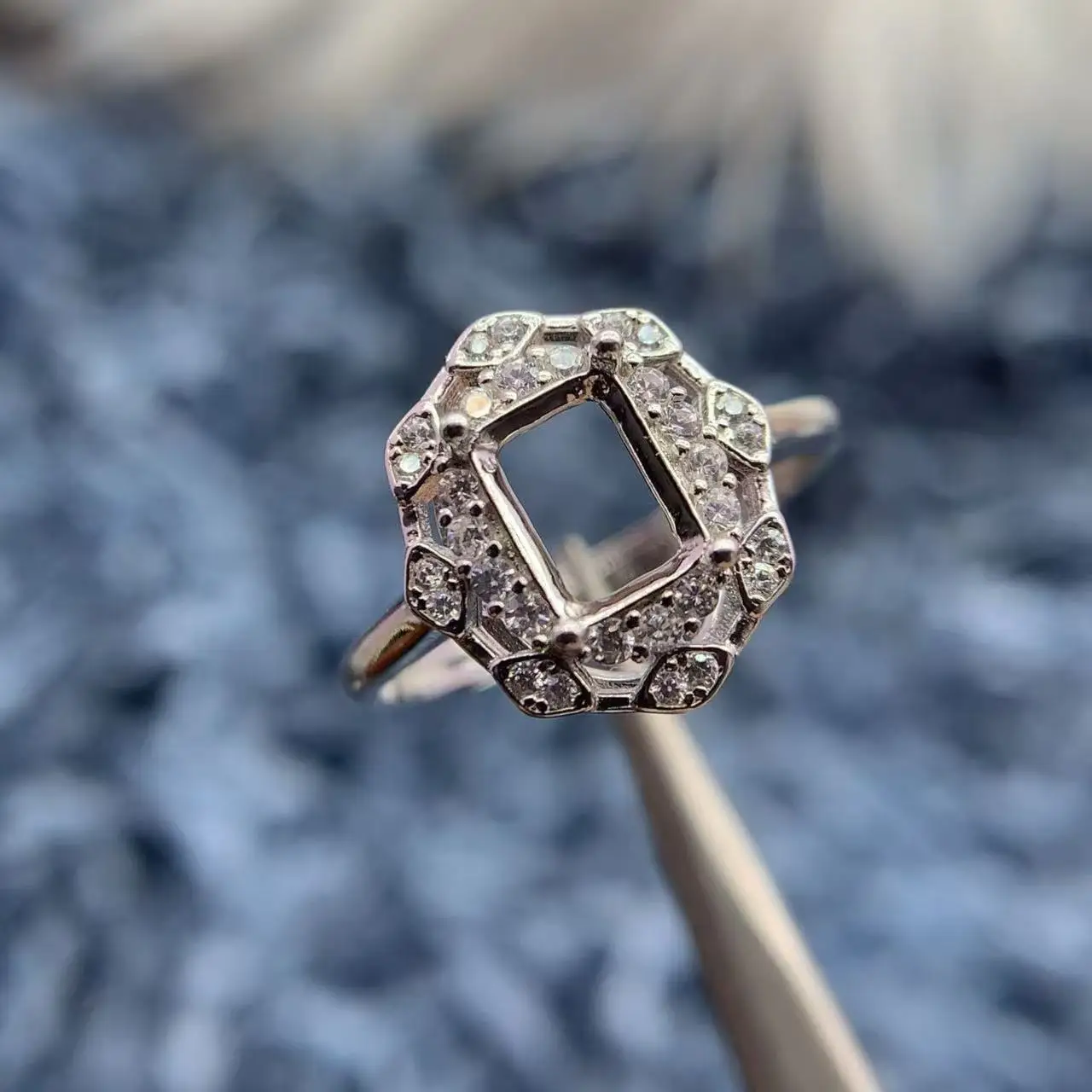 

MeiBaPJ инкрустация прямоугольная 5*7 мм S925 стерлингового серебра DIY кольцо с бриллиантами женский подарок Шарм Роскошные универсальные ювелирные изделия оптом