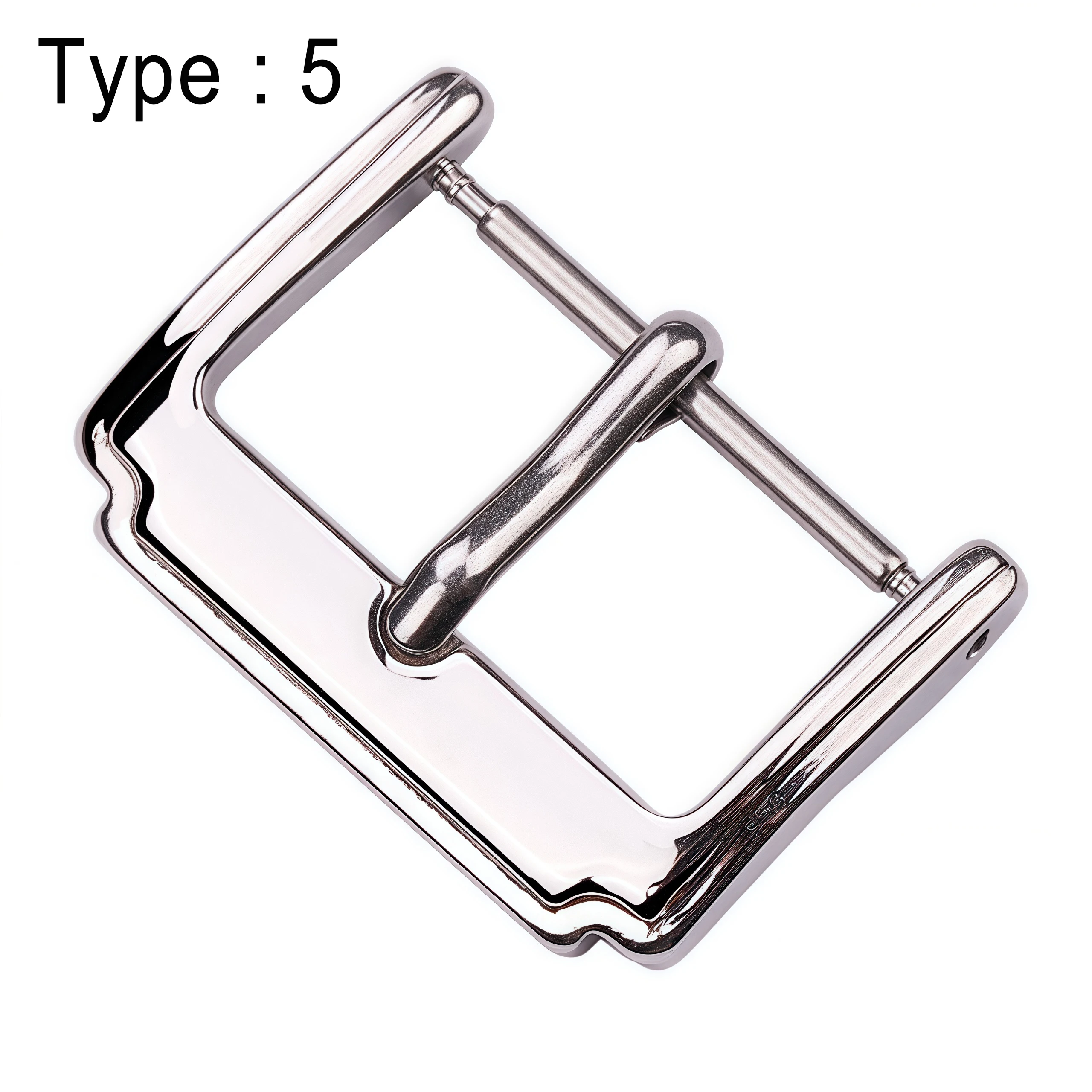 مشبك ساعة من الفولاذ المقاوم للصدأ بأنماط متعددة 16 - 24 مم مشبك بديل فضي لأشرطة ساعة الرجال #2