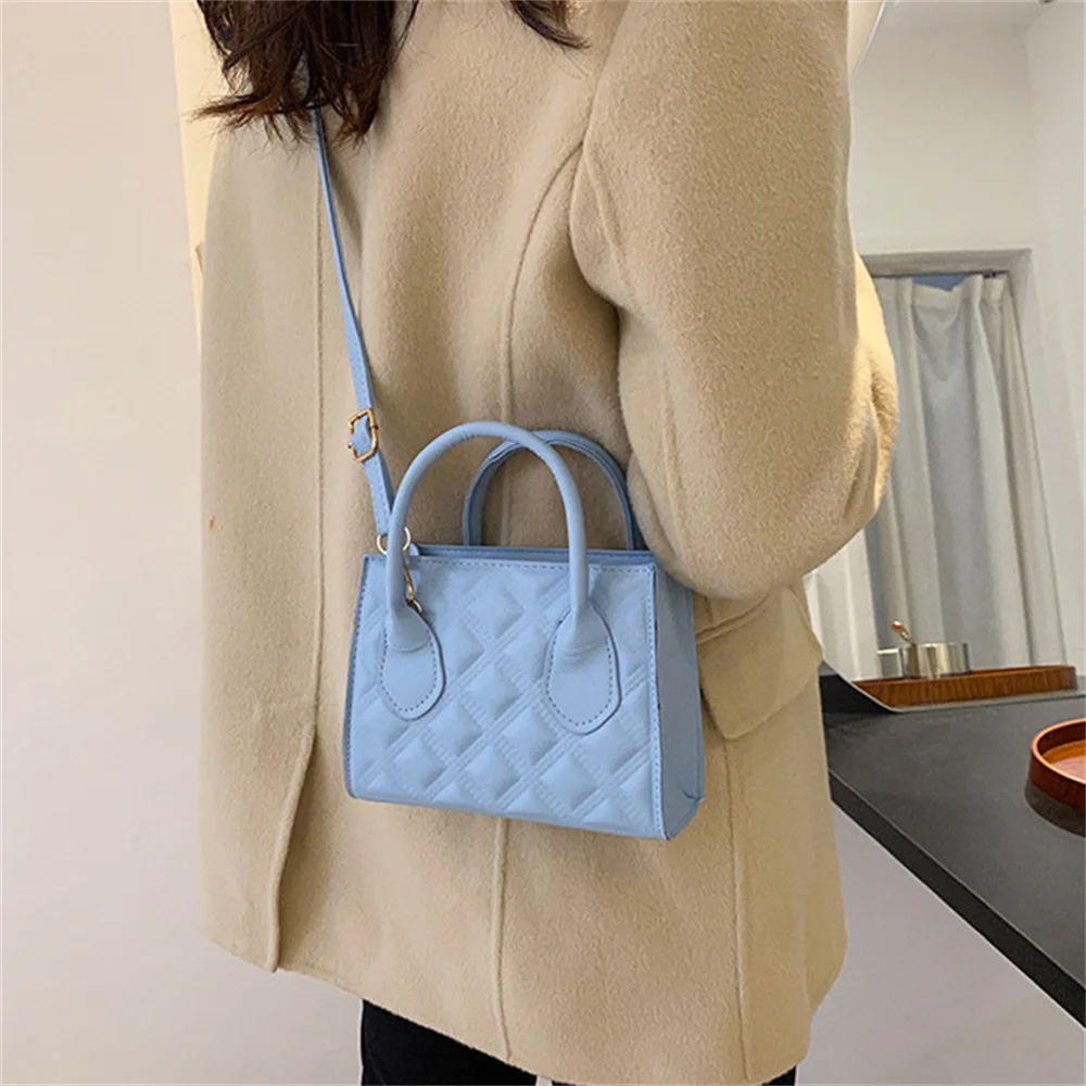 Women\'s Crossbody Bag One-shoulder Small Square Bag Retro Texture Bag New Trendy Fashion Simple Personality Hand Messenger Bag