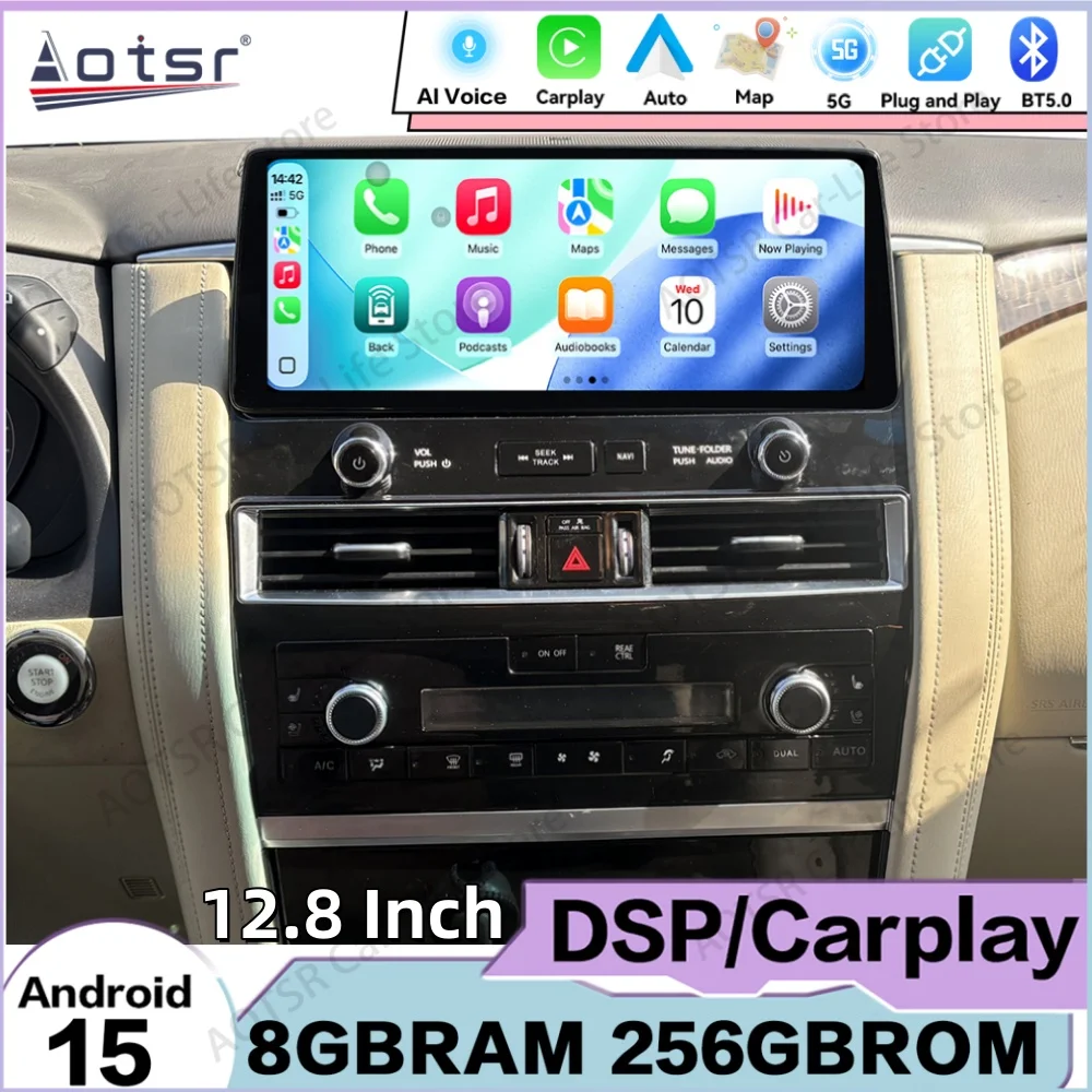 

For Nissan Patrol Y62 Amada For Infiniti QX80 QX56 2012~2020 Android Multimedia Radio GPS Navigation Audio Car Stereo Head Unit