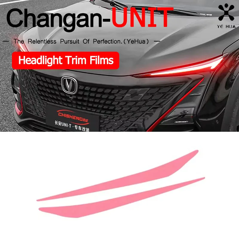 

For Changan UNI-T UNIT Car Modified Headlight Trim Films Decorative Daytime Running Light Color Film Stickers Parts Accessories