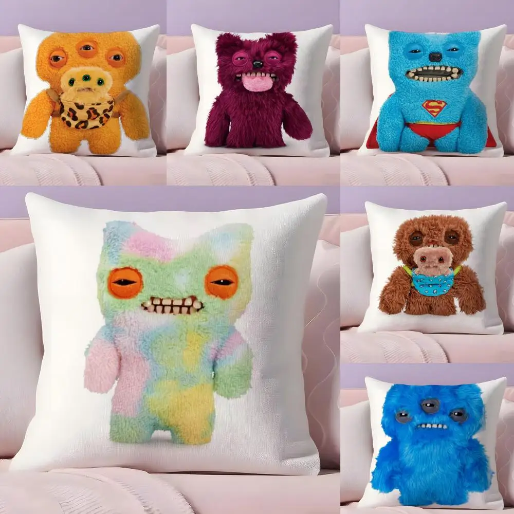 Cool f-fugglers d-dolls taie d'oreiller soyeux court en peluche avec fermeture éclair Invisible anti-poussière canapé housse de coussin pour la décoration intérieure