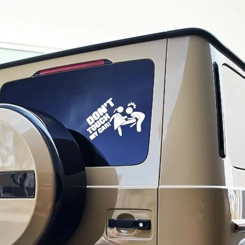 2 قطعة لا تلمس سيارتي ملصق مضحك لسيارة ملصق حائط من الفينيل نافذة شاحنة سيارة الوفير ملصق دراجة نارية #6