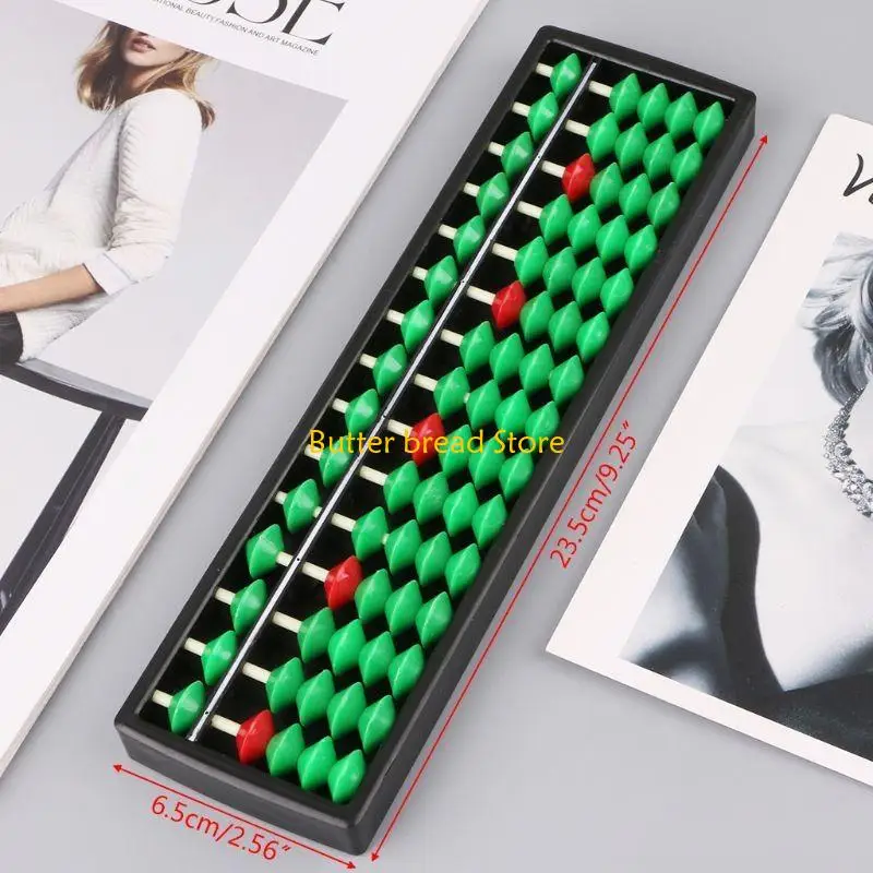 W89C Пластиковый Abacus Soroban 15 Beads Beads Column School Learning Tool для