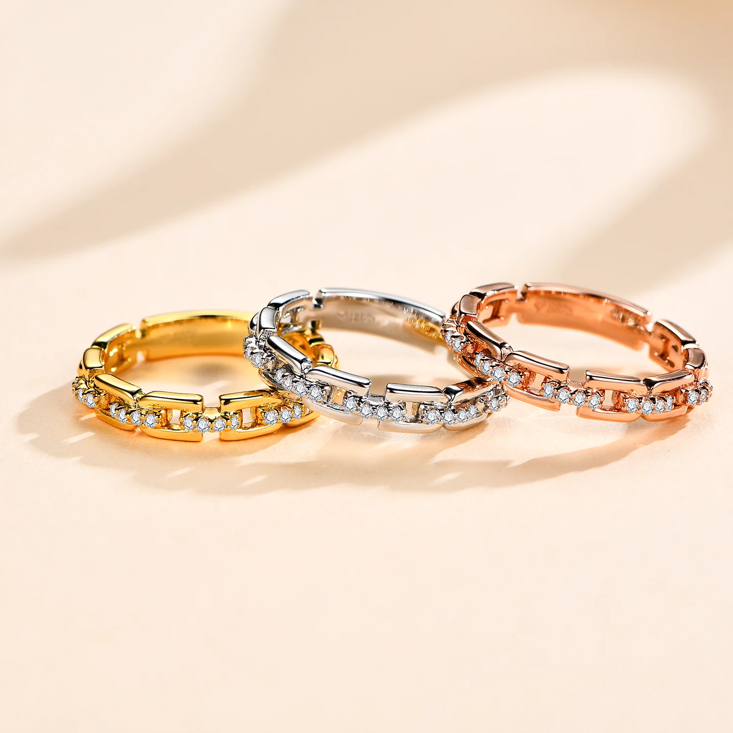 CHARMING 2025 Elegant Moissanite Rings Lab Diamond for Unisex 925 Sterling Silver Wedding Fine Jewelry Pass Diamond Test Gifts