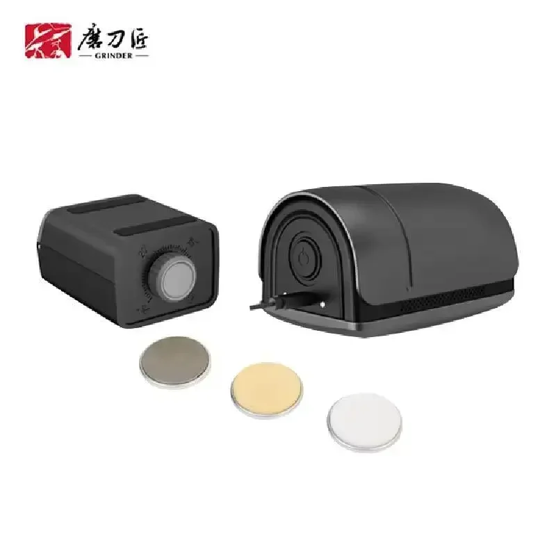 

Taidea Electric Professional Magnetic Roller Grip Knife Sharpener Adjustable Angle Rechargeable with 4 Sharpening Stone TG2402