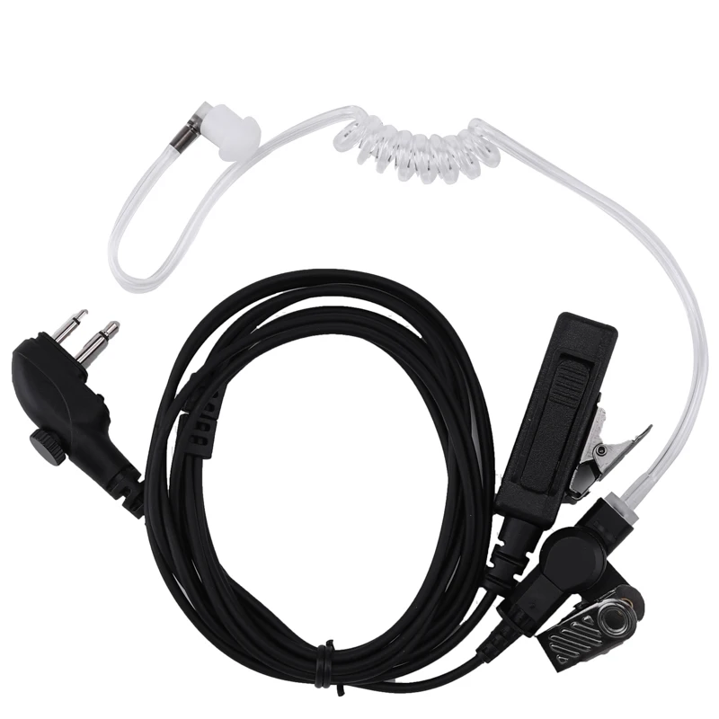سماعة كبيرة PTT FBI PTT الهواء سماعة أذن بأنبوب ميكروفون سماعة لراديو Hytera TD510 TD520 PD560 PD500 اسلكية تخاطب