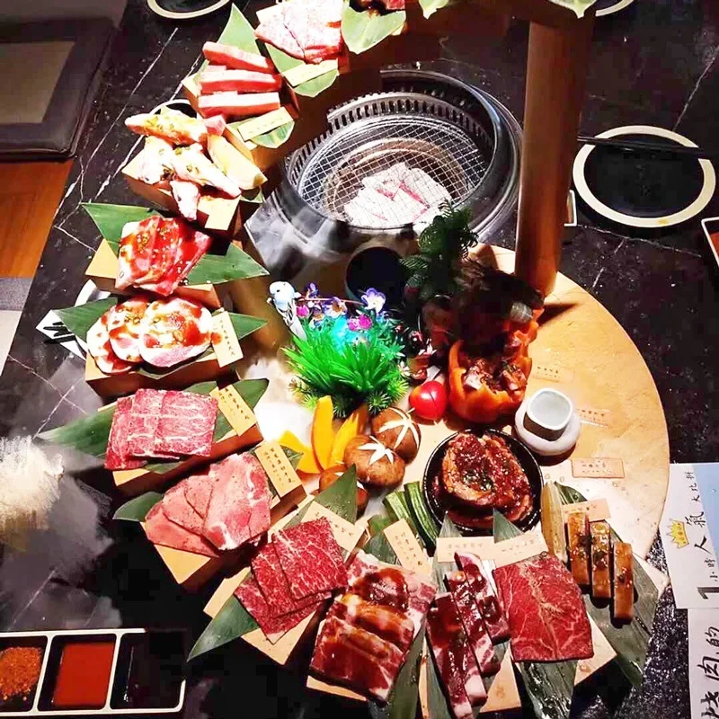 Ladder Japanese Barbecue Restaurant Tableware Personality Hot Pot Restaurant Mood Dish Creative Sushi Wooden Plate Sashimi Boat