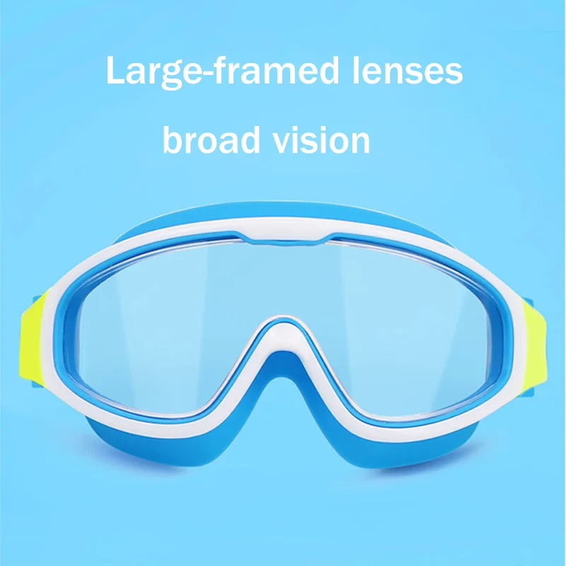 Kids Swimming Goggles for Boys & Girls (3-15 Years) - Big Frame HD View, Anti-Fog, No-Leak, Comfortable Silicone Swim Goggles view 3