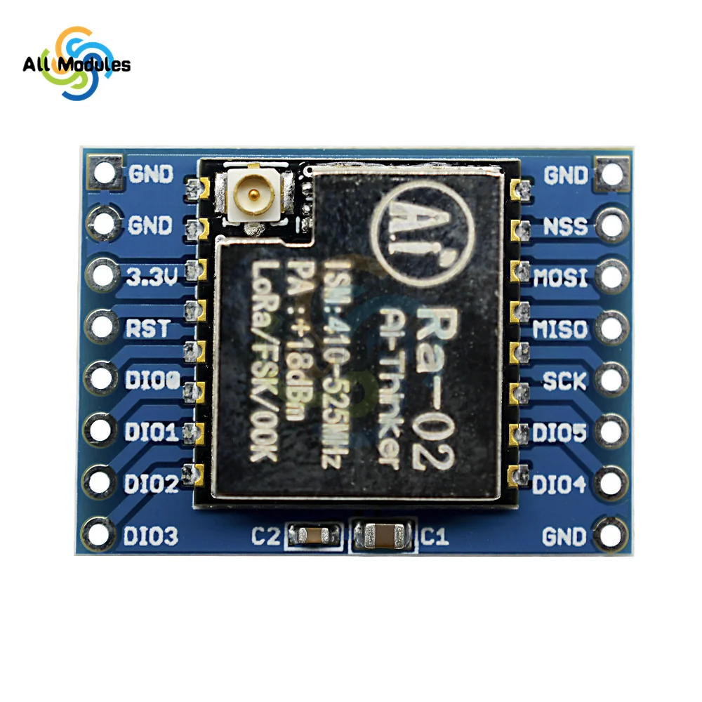 Diymore-Módulo LoRa SX1278, 433MHZ, 433M, 10KM, Ra-02, placa de transmisión de espectro extendido inalámbrico, antena IPX de 2,4G para casa