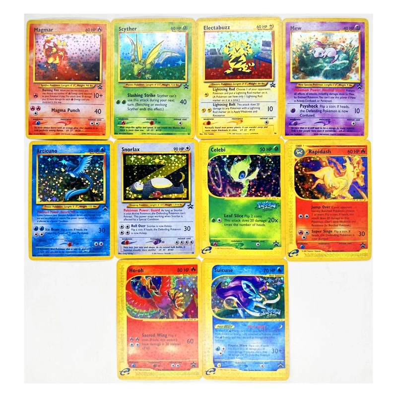 53pcs/set PTCG Black Star Promos Wizards Mewtwo Toys Hobbies Hobby Collectibles Game Collection Anime Cards