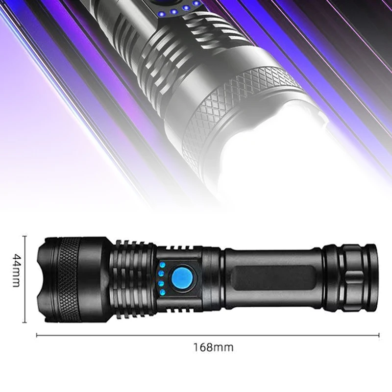 

Яркий фонарик ABS сильный свет светодиодный фонарик USB перезаряжаемый дисплей мощности портативный уличный многофункциональный фонарик