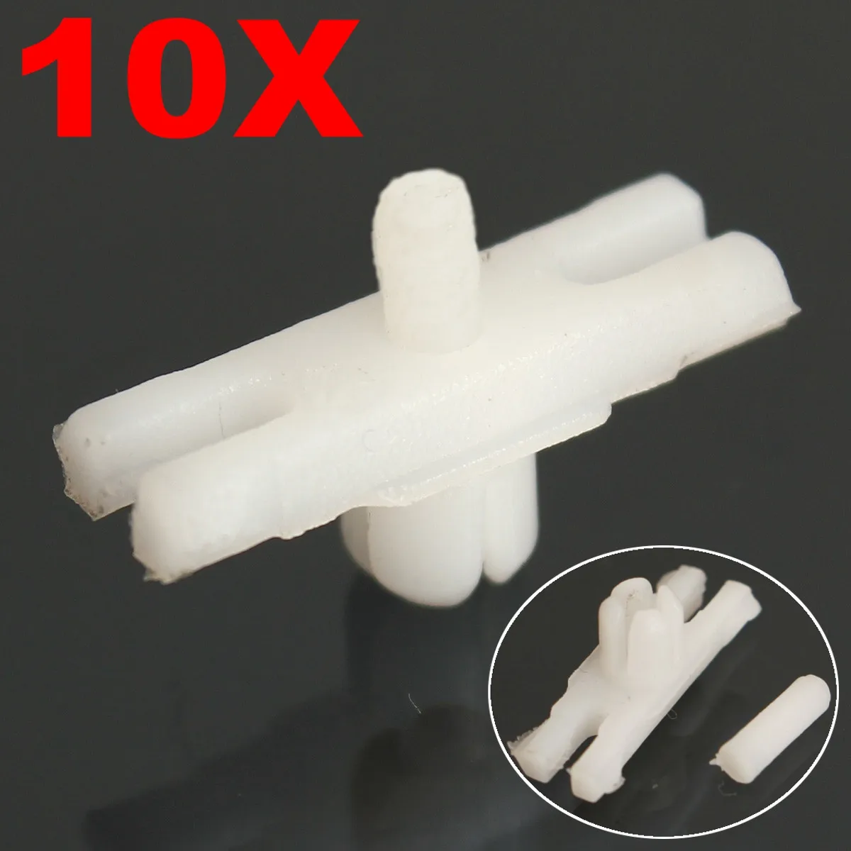 

10x Side Door Trim Moulding Strip Plastic Clips For VW /GOLF /MK1 /Jetta Old Beetle 10pcs