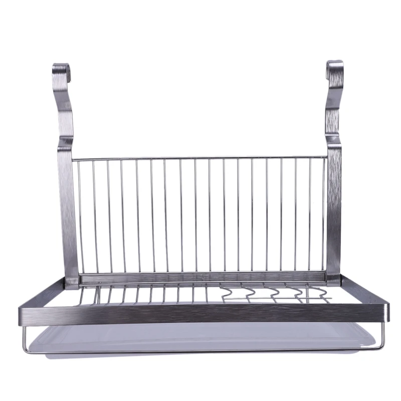 

Stainless Steel Folding Hanging Dish Rack Draining Bowl Rack Plates