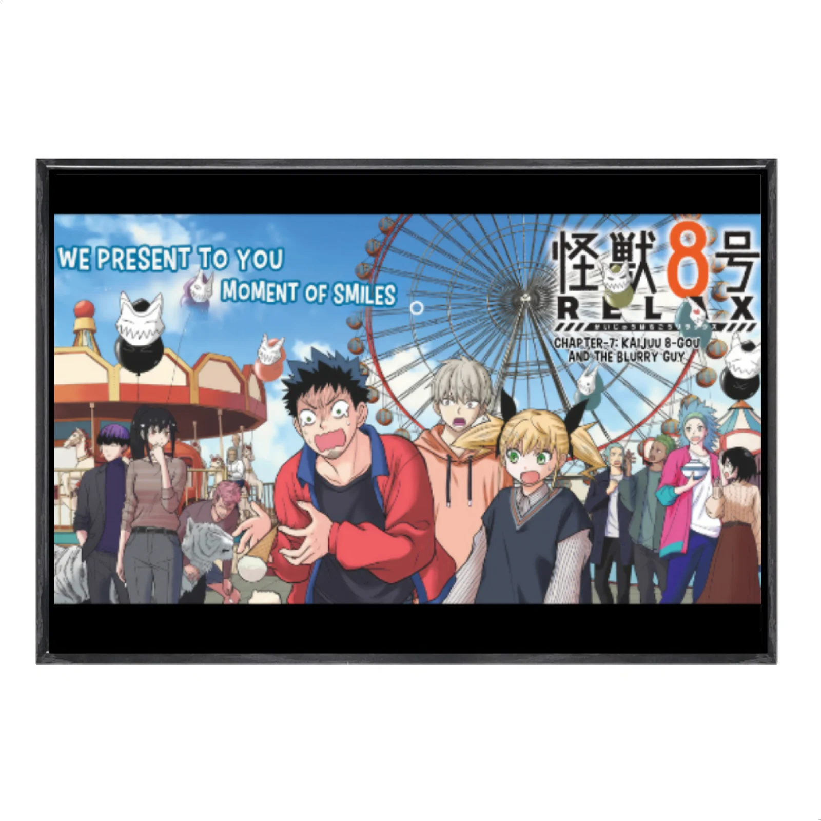 

Japanese Manga Multi-Size Canvas Poster Double Framed Wall Art,Kaiju No 8 Home Decor for Living Room Bedroom