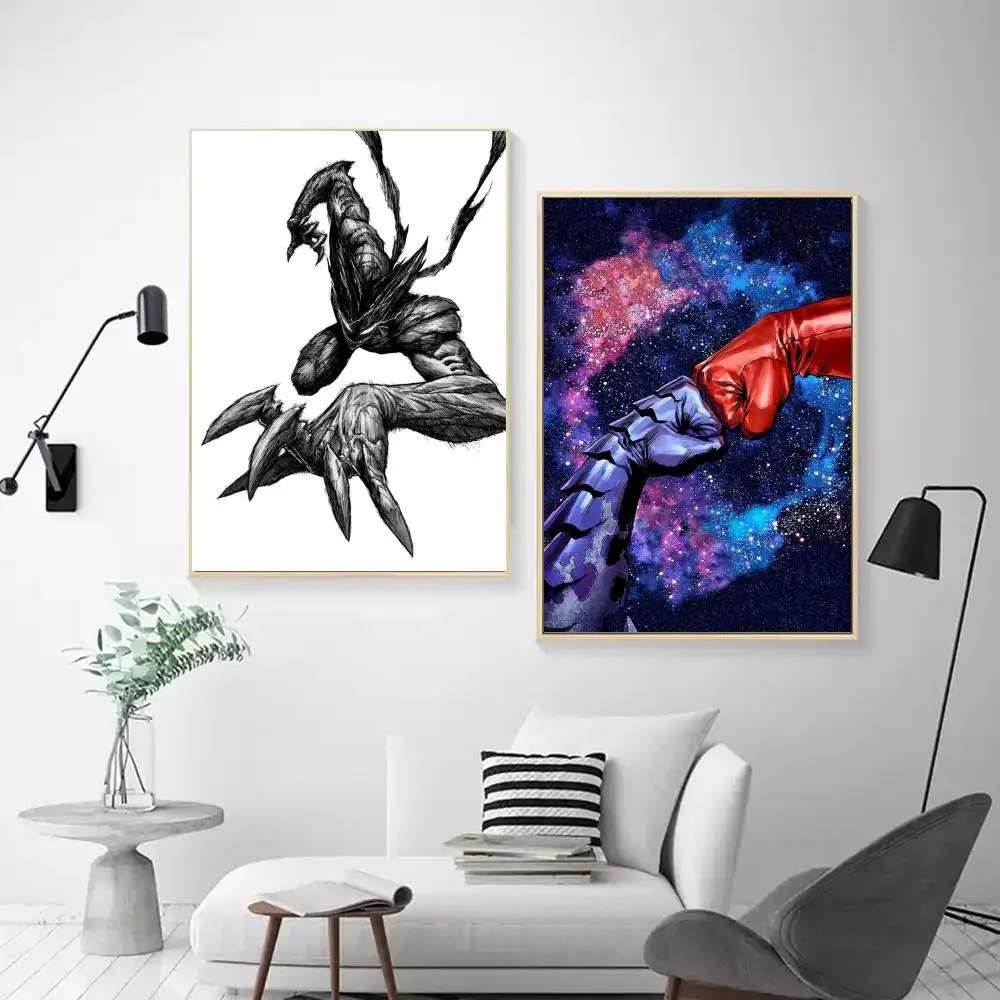 ملصق بنمط الرسوم المتحركة الياباني الساخن من One Punch Man بدون إطار ورق لاصق غير لامع لغرفة المعيشة وغرفة النوم في الردهة #1