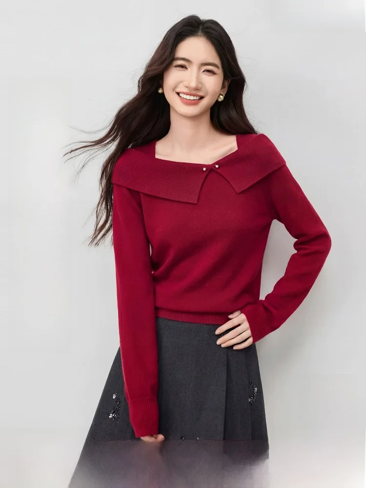 

New Year Par Women's ort ter Top Skirt Set Ele Sle Long Sve Spring Faion Outfit Two-Piece Set