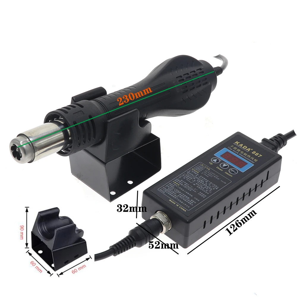 Hot Air Gun KADA 887 8858 Portable Digital Hot Air Gun BGA Rework Station Hot Air Blower Hot Air Gun Desoldering Repair Tools