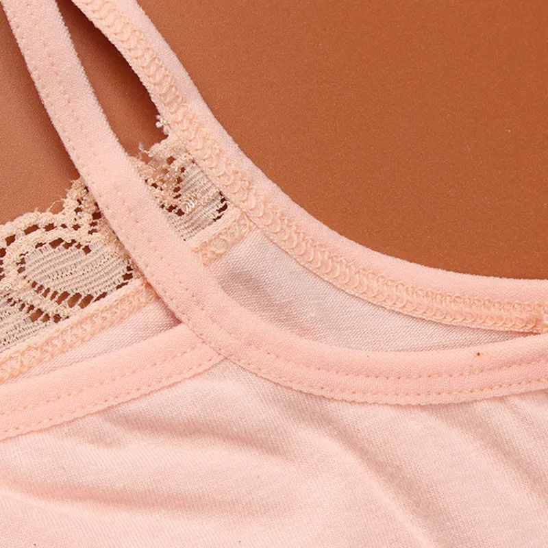 1pcs Young Girls Lace Puberty Teenage Soft Cotton Underwear Training Bra Crop Top 8-14years top mujer топ женский