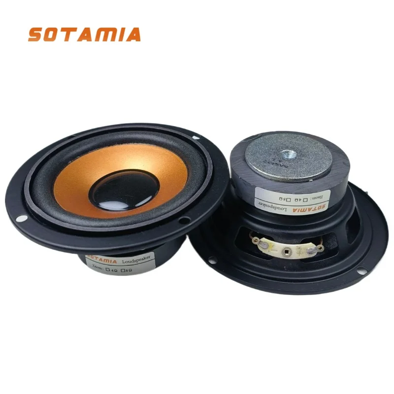 SOTAMIA 2Pcs 3 Inch Portable Full Range Speakers 2 Ohm 5W Midrange Woofer Bluetooth Speaker Subwoofer Sound Music Loudspeaker