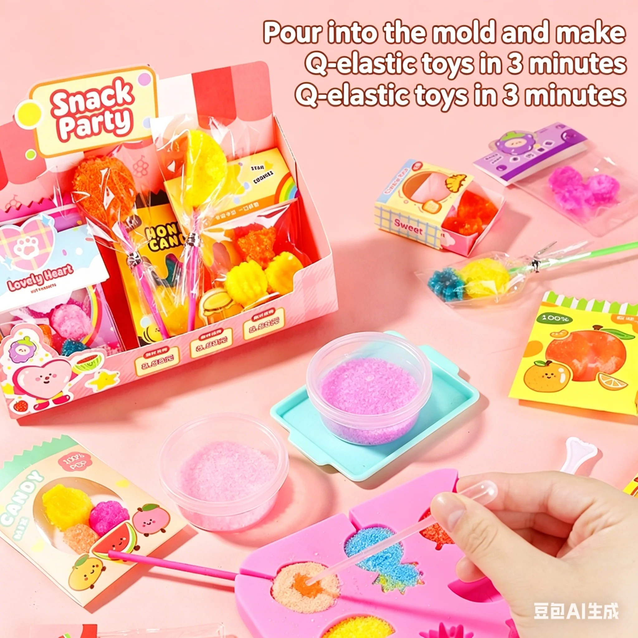 DIY Making Miniature Food Toys Set DIY Jelly Sand Food Toy Kitchen Pretend Play Set Christmas Gift for Kid Make Your Foods view 5